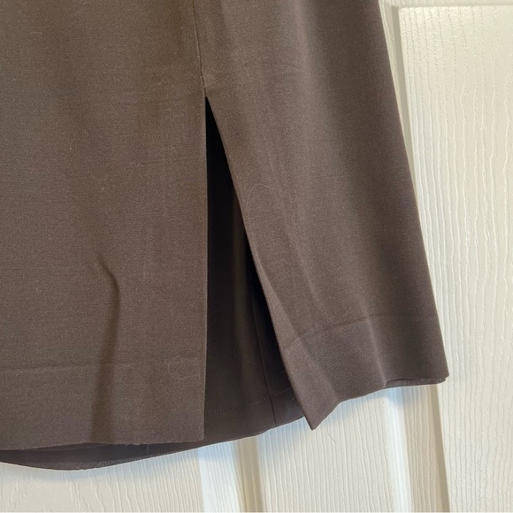 3-piece Henri Bendel 90’ Wool LONGLINE CLASSIC COAT suit set Espresso women 14 - Picture 14 of 16